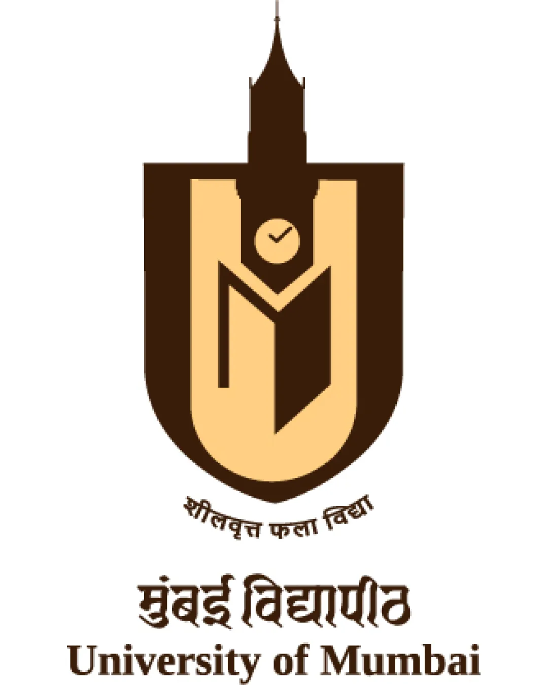 University Of Mumbai Clock Tower Shield With M And U Letters Emblem Logo Review
