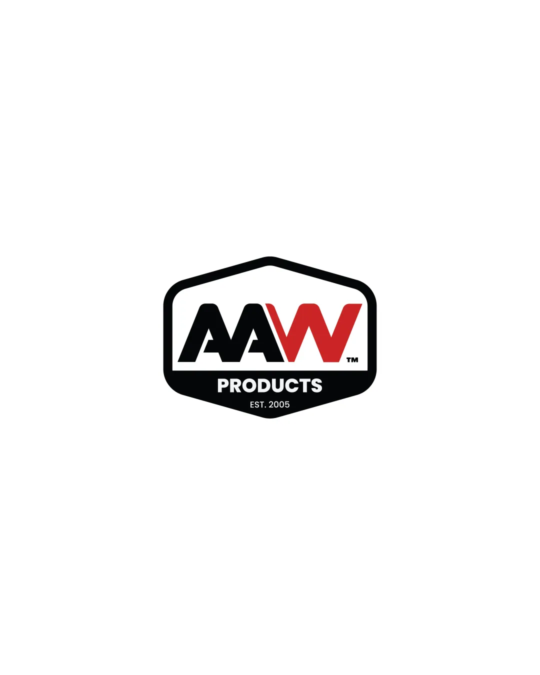 Aaw Products Est 2005 Aaw Lettermark Inside A Bold Black Outline Reminiscent Of A Badge Or Shield With Products Est 2005 Beneath Lettermark Badge Manufacturing Bold Geometric Modern Utilitarian Logo Review