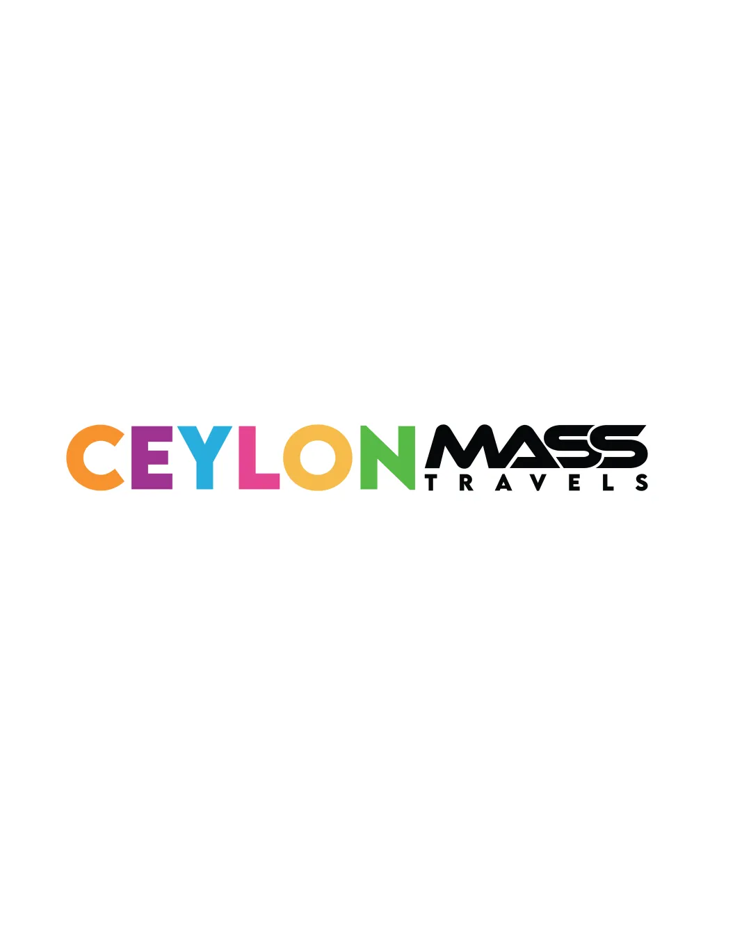 Ceylon Mass Travels No Distinct Symbol Purely Wordmark Wordmark Travel Modern Playful Multi Color For Ceylon Bold And Futuristic For Mass Clean Sans Serif For Travels Logo Review
