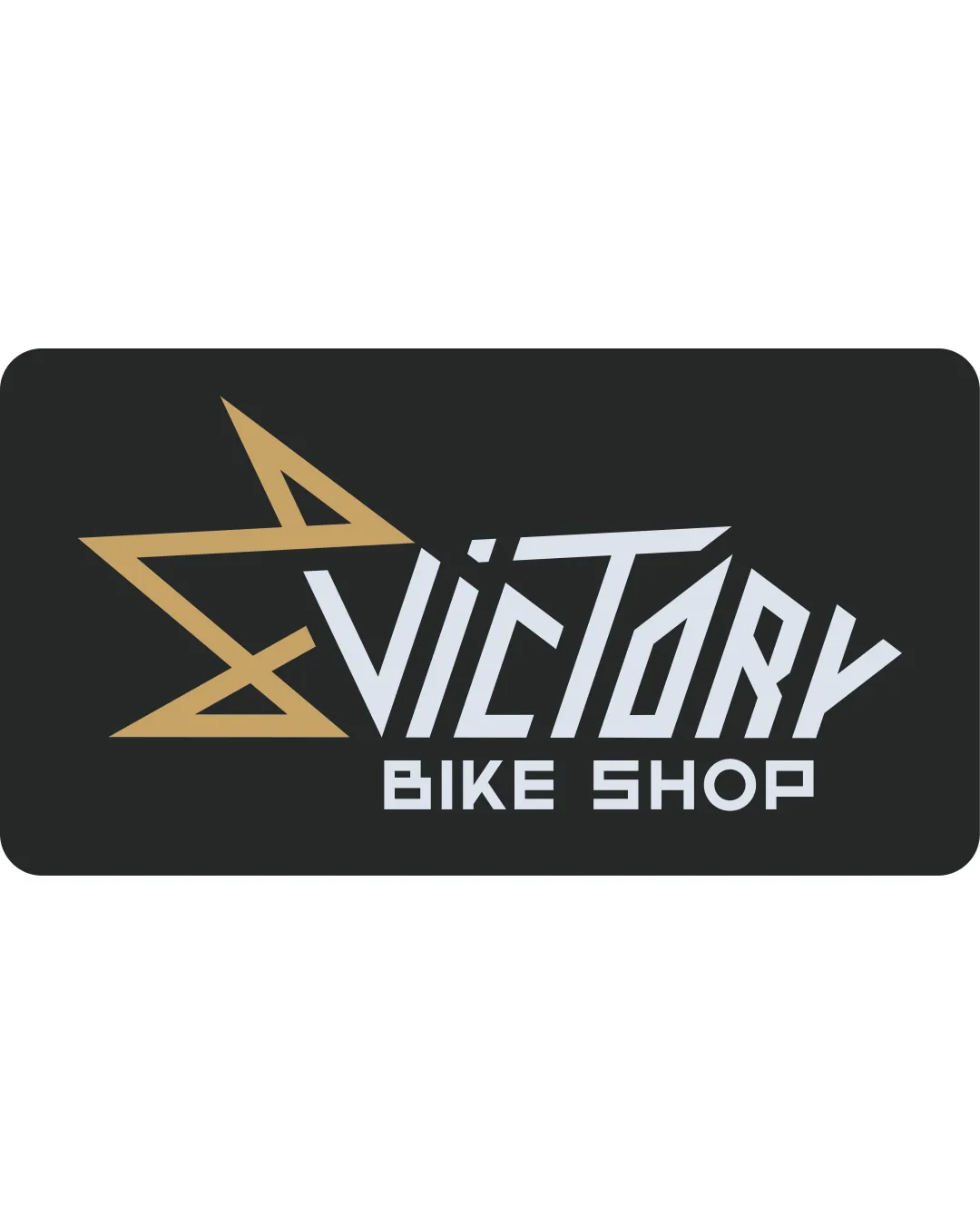Victory Bike Shop Stylized Gold Star With Angular Geometric Lines Combination Mark Retail Modern Geometric Angular Logo Review