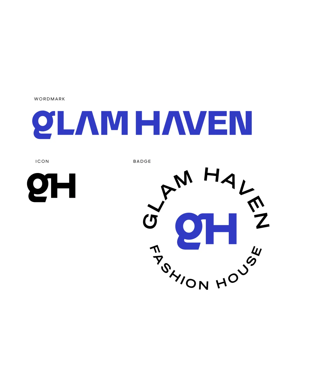 Glam Haven Gh Monogram Stylized Gh Letters Wordmark With Monogram And Badge Variations Fashion Modern Geometric Minimalist Logo Review