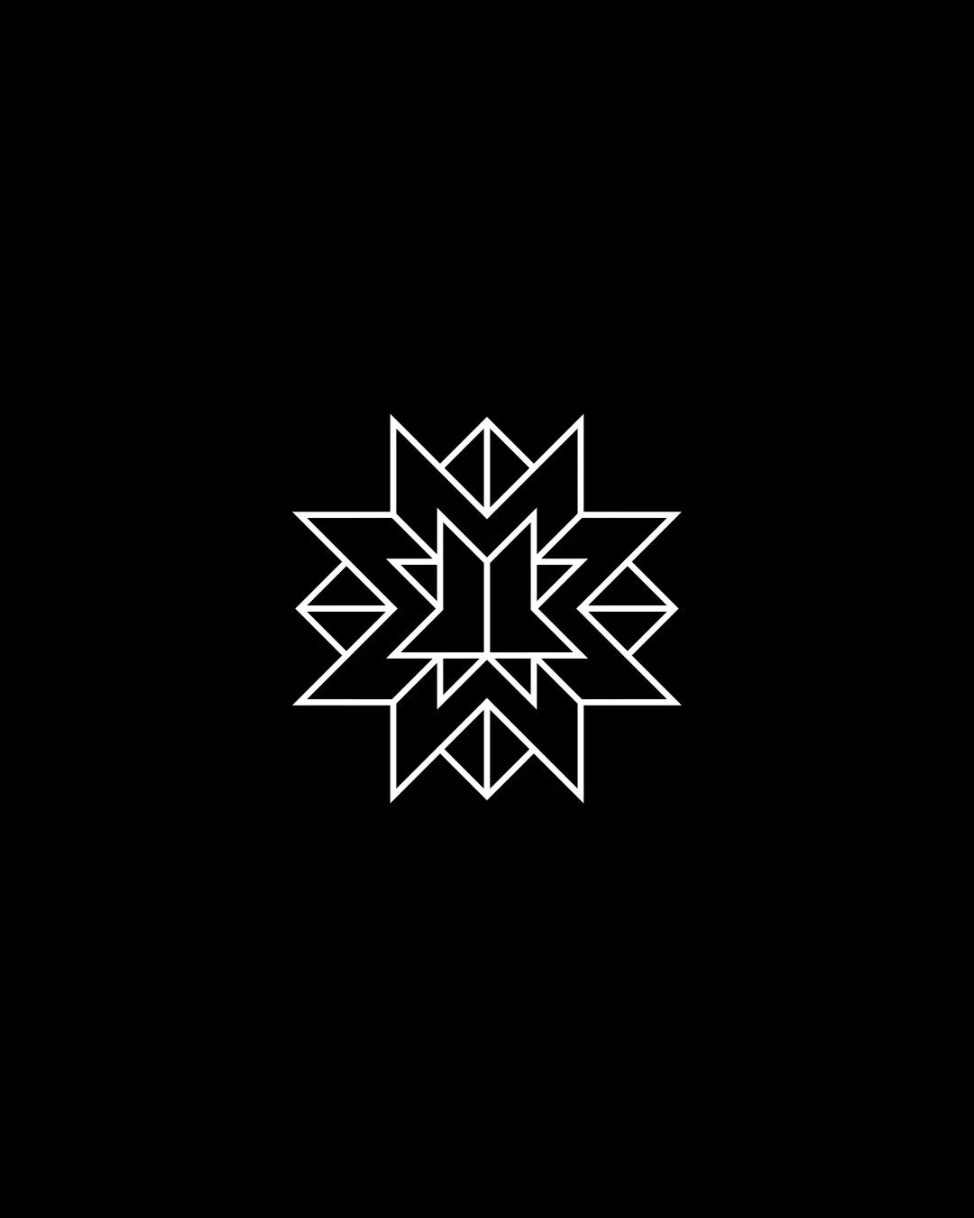 Geometric Starburst Or Snowflake Shape With Symmetrical Triangles And Points Abstract Symbol Creative Minimalist Geometric Line Art Logo Review