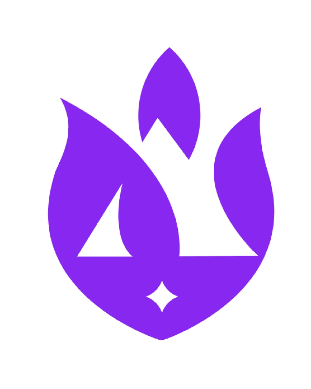 Abstract Flame With Mountain And