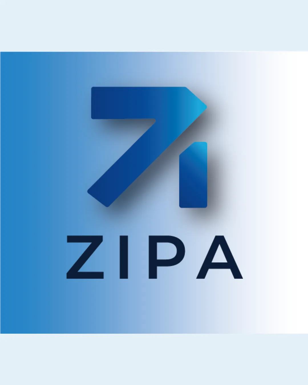 Zipa Abstract Upward Arrow Integrated With Z Shape Combination Mark Technology Modern Geometric Logo Review